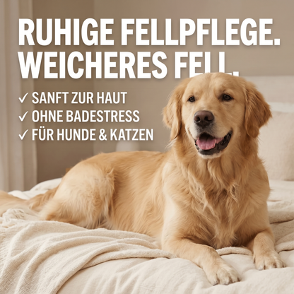 Fellwerk® Sanftbürste – Wasserlose Hundepflege für frisches Fell ohne Badestress