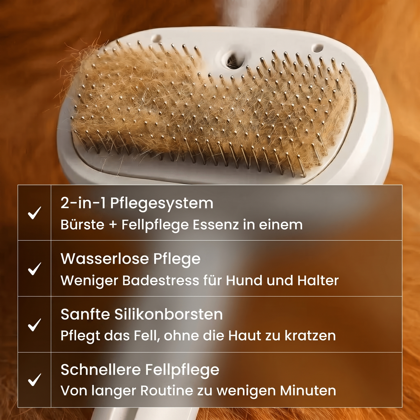 Fellwerk® Sanftbürste – Wasserlose Hundepflege für frisches Fell ohne Badestress