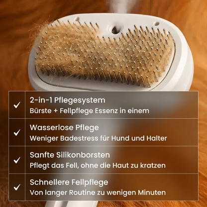 Fellwerk® Sanftbürste – Wasserlose Hundepflege für frisches Fell ohne Badestress